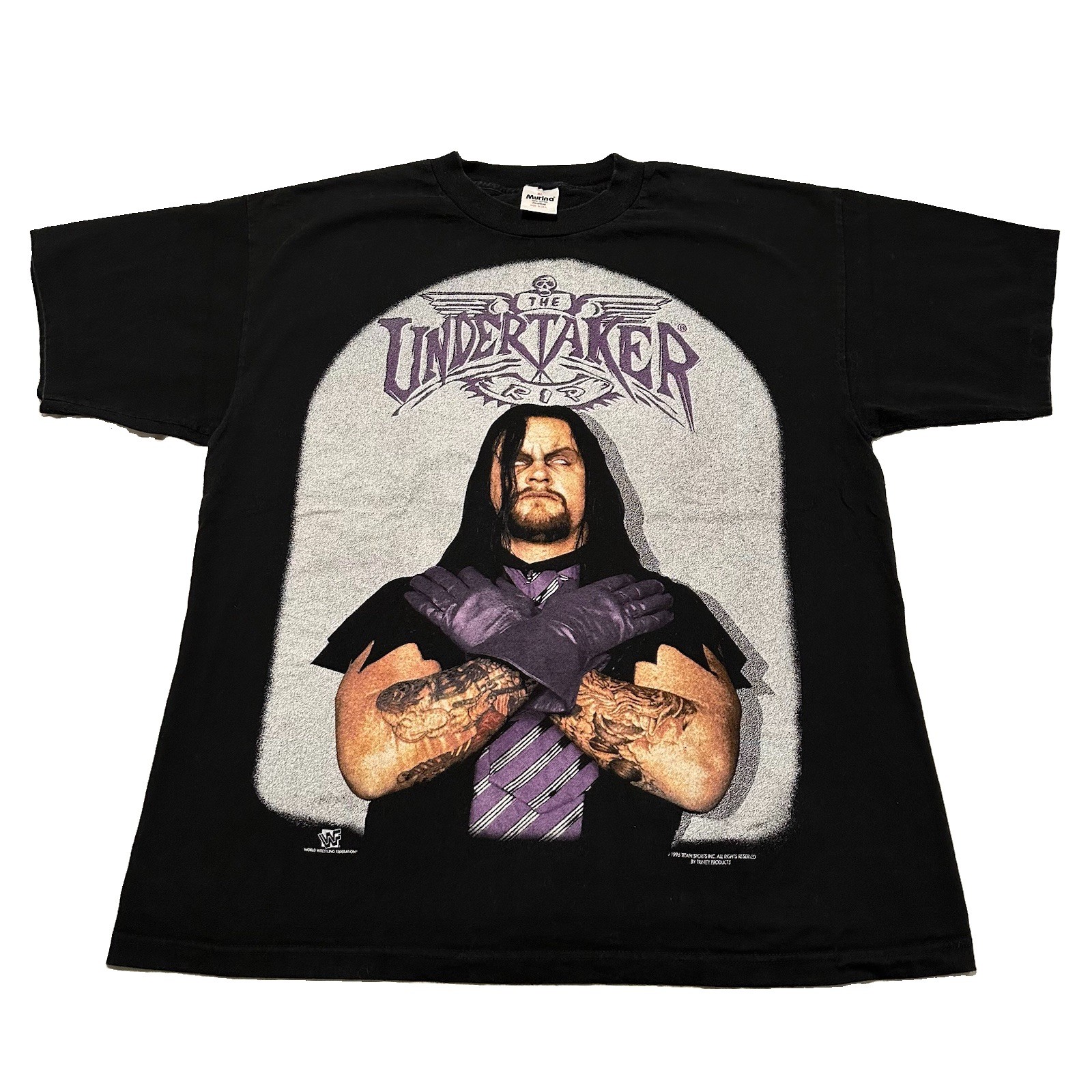 Vtg 1996 The Undertaker WWF Wrestling T-Shirt Rest in Peace Murina USA Men’s XL Vtg 1996 The Undertaker WWF Wrestling T-Shirt Rest in Peace Murina USA Men’s XL