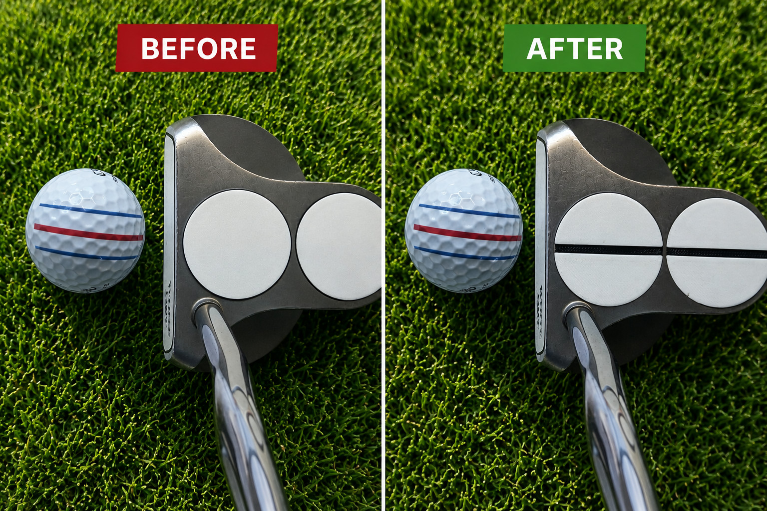 Odyssey White Hot 2 Ball Putter - Alignment Line Insert Upgrade Golf Aid