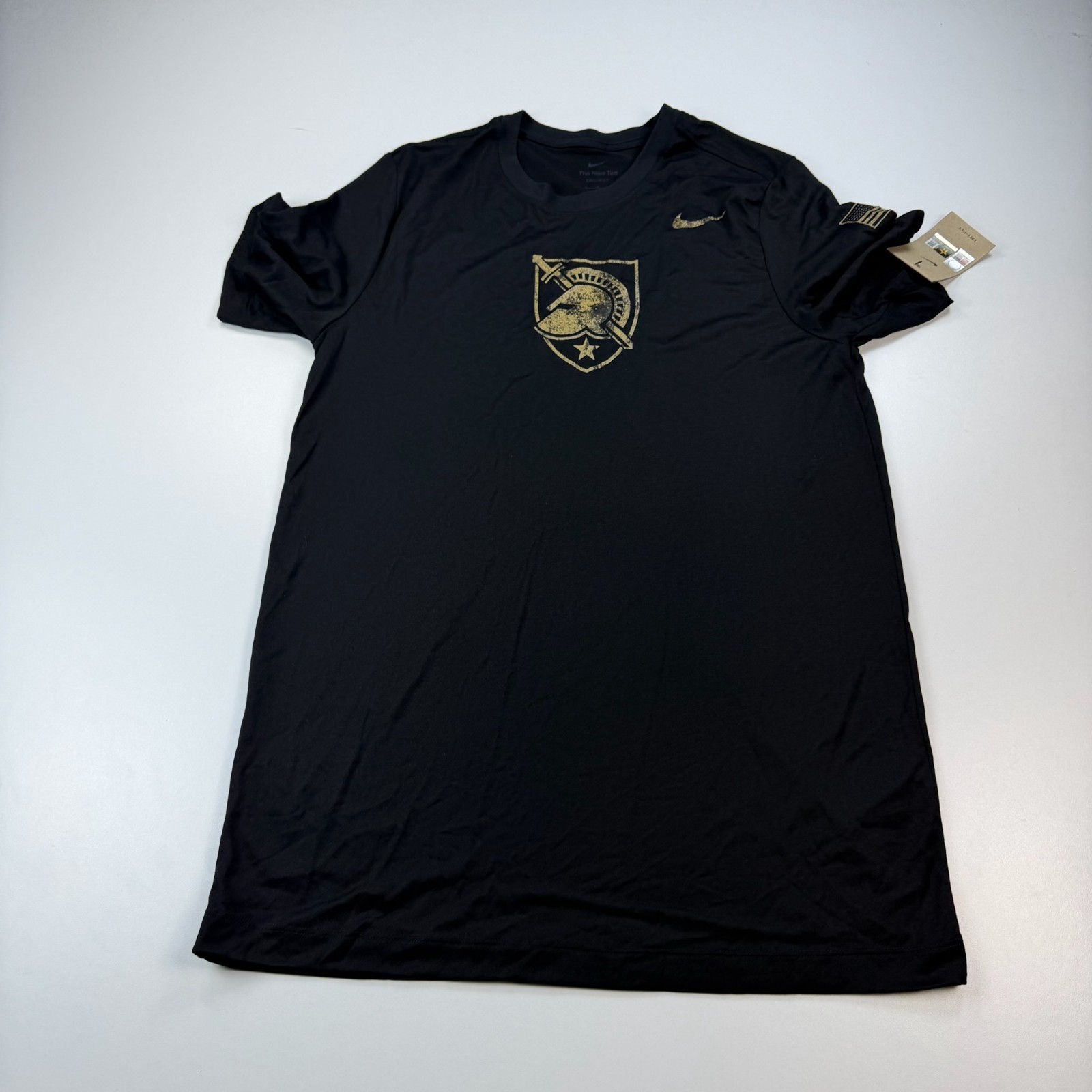 NEW Nike Army Black Knights Shirt Mens Medium Dri Fit Black Crew Neck NCAA
