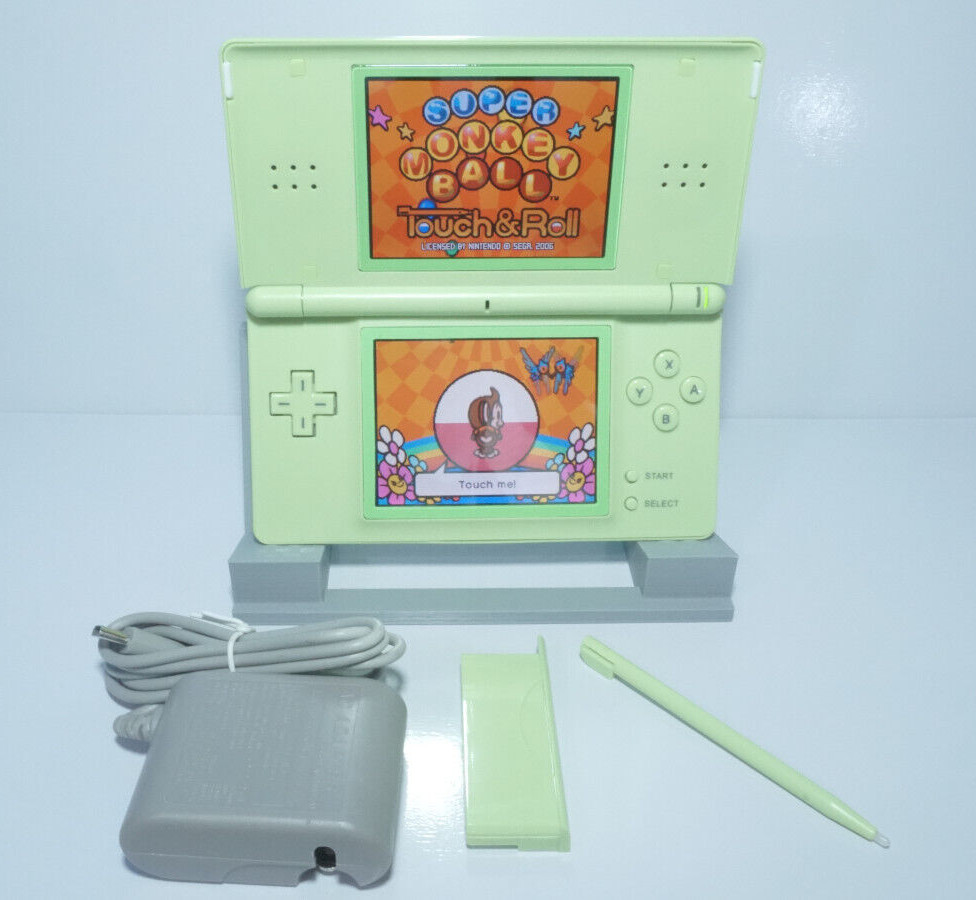Nintendo DS Lite Mint Green Handheld System with Charger & Stylus Pen
