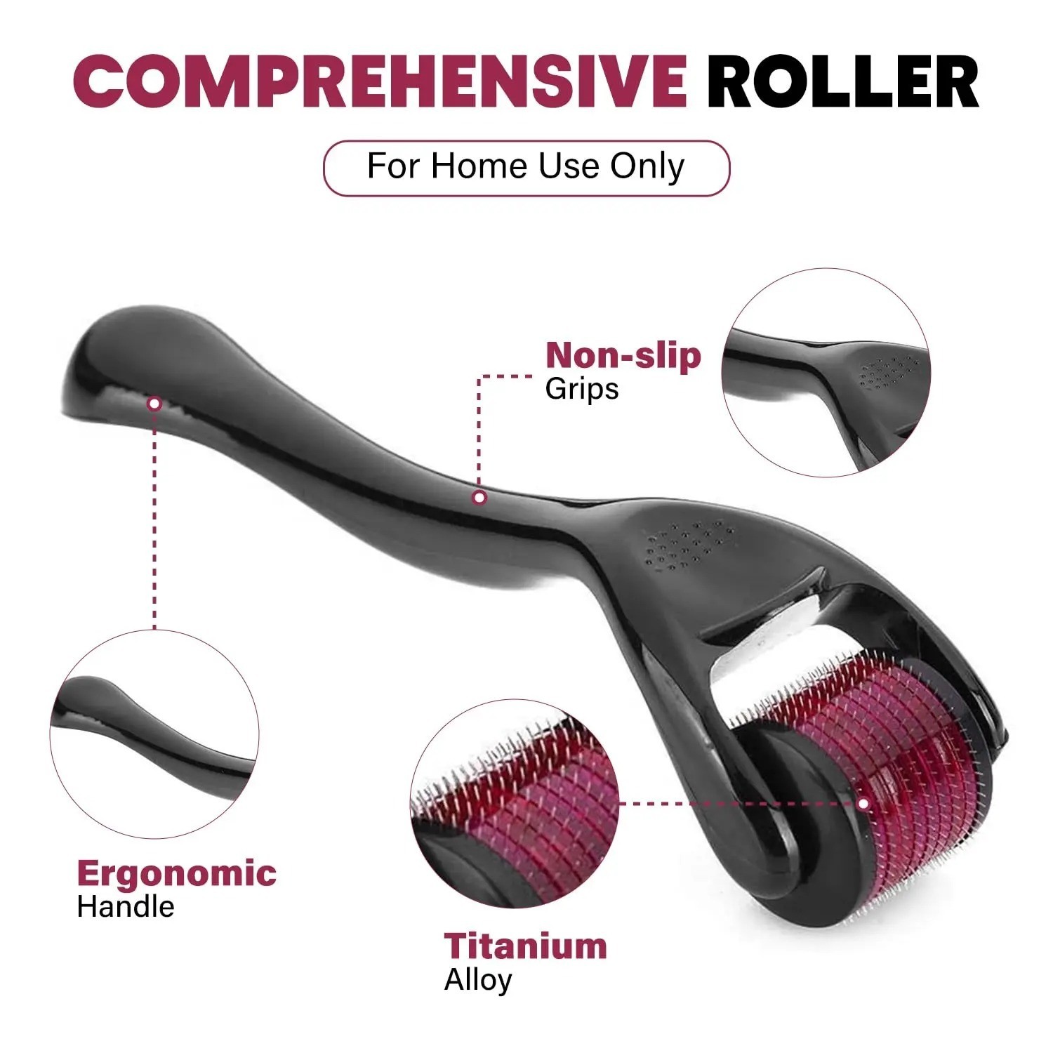 Micro Needling 540 Roller Derma Roller Professional Titanium Dermaroller 0.2/0.2 Micro Needling 540 Roller Derma Roller Professional Titanium Dermaroller 0.2/0.2