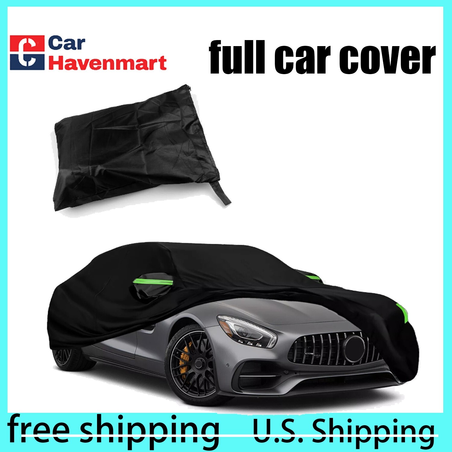 For Genesis G80 Full Car Cover Waterproof Protection Rain Dust Resistant Black