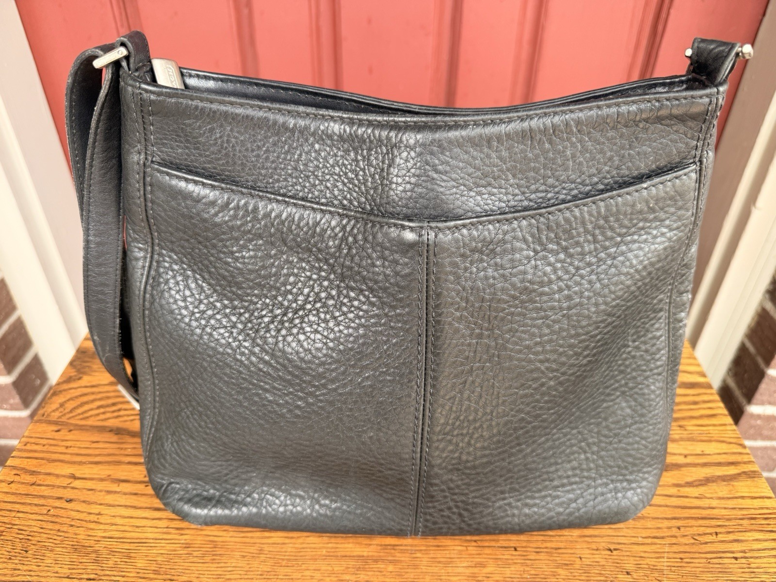 Coach Sonoma Black Pebbled Leather Shoulder Crossbody Vintage Handbag K8P-6802 Coach Sonoma Black Pebbled Leather Shoulder Crossbody Vintage Handbag K8P-6802
