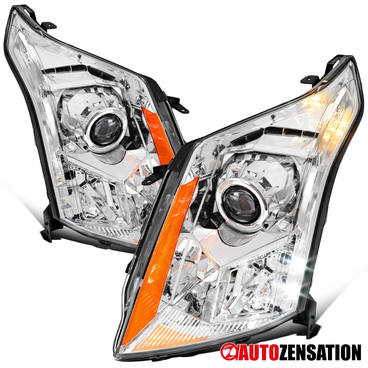 Fit 2010-2016 Cadillac SRX Halogen Projector Headlights Headlamps Left+Right
