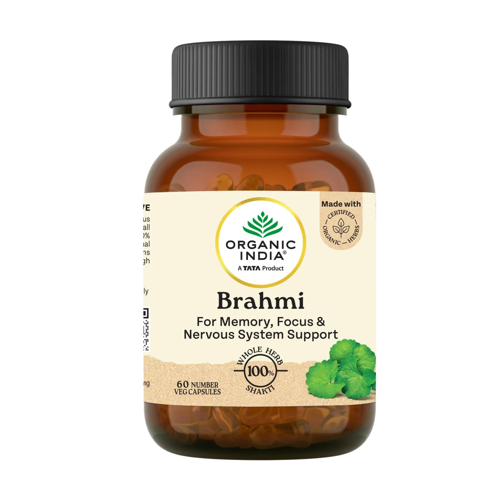 ORGANIC INDIA  Brahmi Capsules Organic - USDA Certified Organic