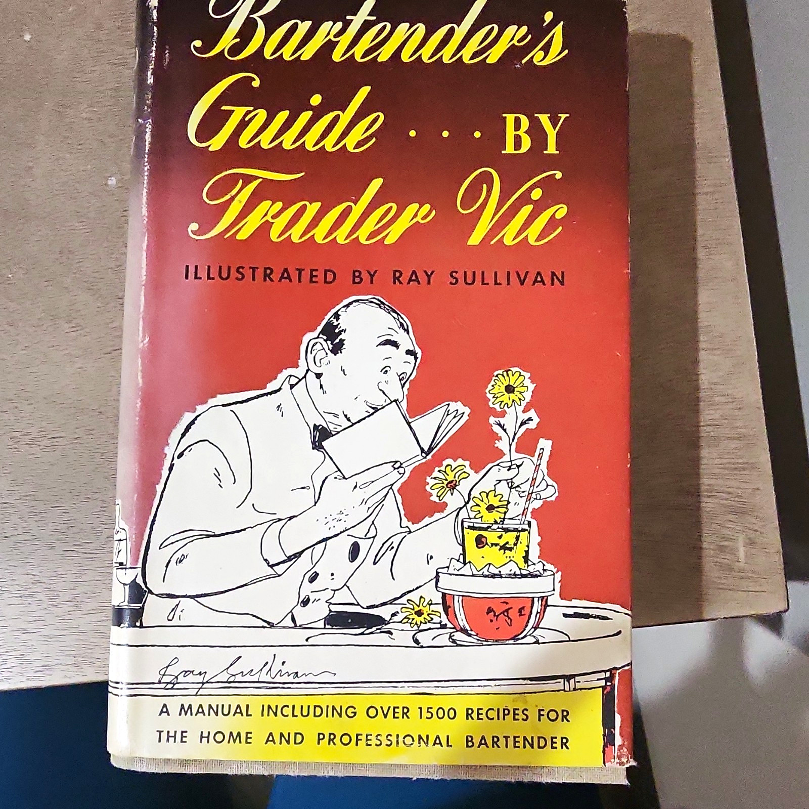 Vintage Trader Vic’s Bartender’s Guide Hardcover Book 1948 With Original Dust Ja