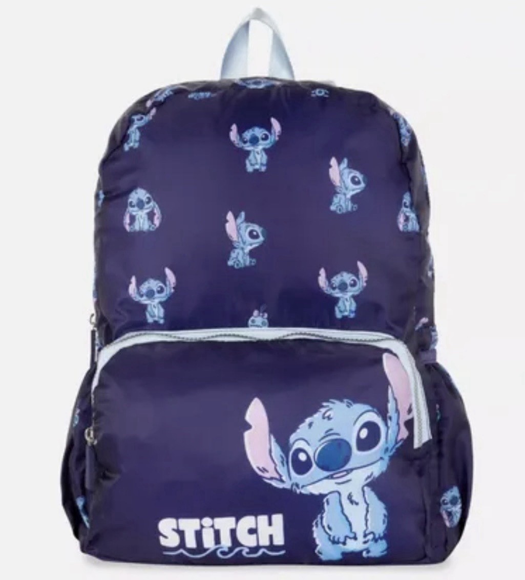 Disney Primark X Stitch & Scrump Foldable Travel Backpack NWT
