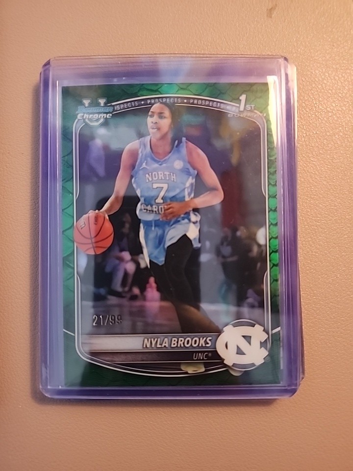 2025 Bowman Chrome Nyla Brooks 1st Bowman /99 Green Refractor