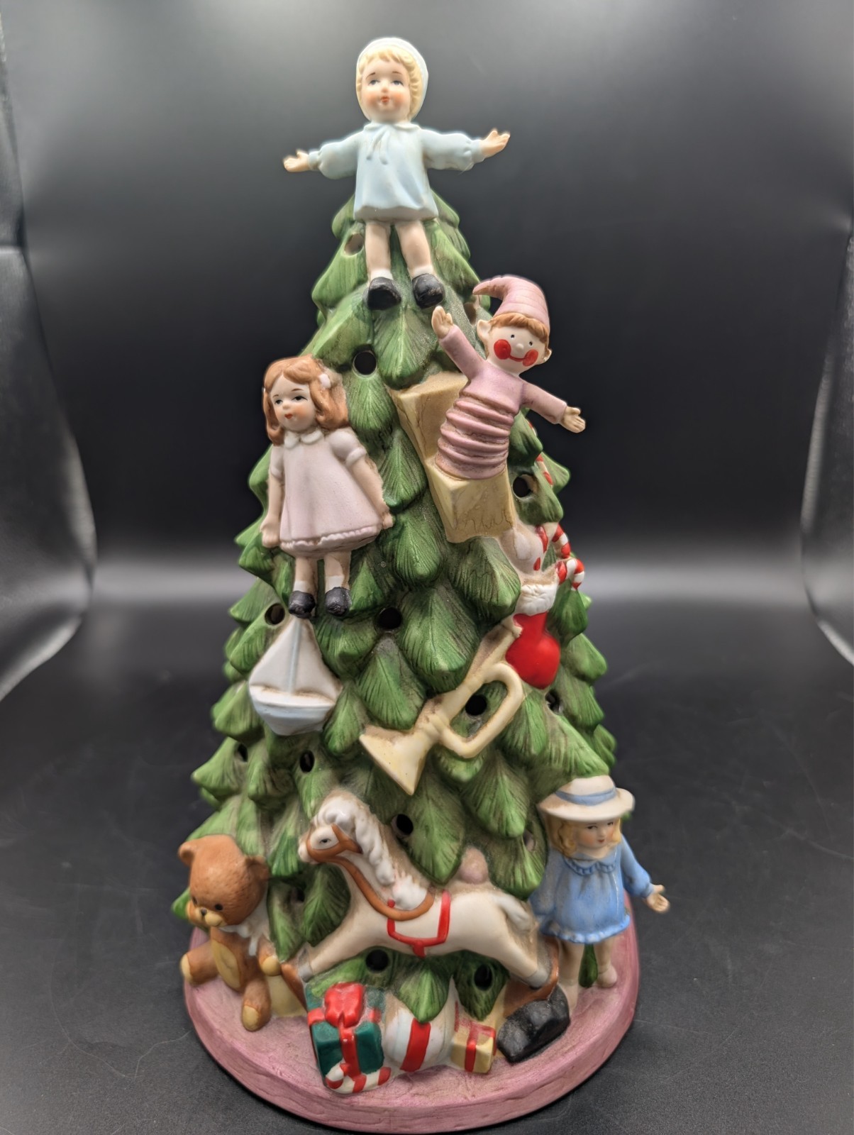 Vintage Schmid B Shackman 1988 Ceramic Light Up Christmas Tree Scene 12 Vintage Schmid B Shackman 1988 Ceramic Light Up Christmas Tree Scene 12