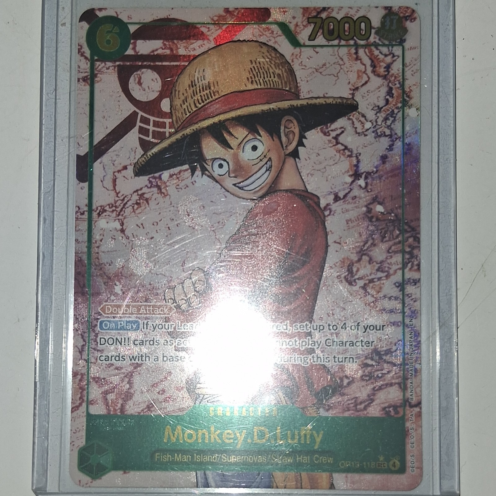 Bandai One Piece CCG Monkey D. Luffy OP13-118 Alt Art Foil EN 7000 Cost 6