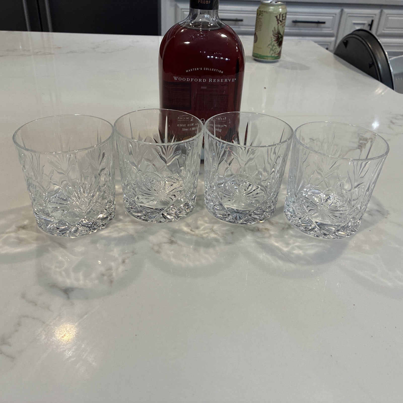Woodford Reserve Glencairn Crystal Rocks Glasses Bourbon Whiskey Set of 4