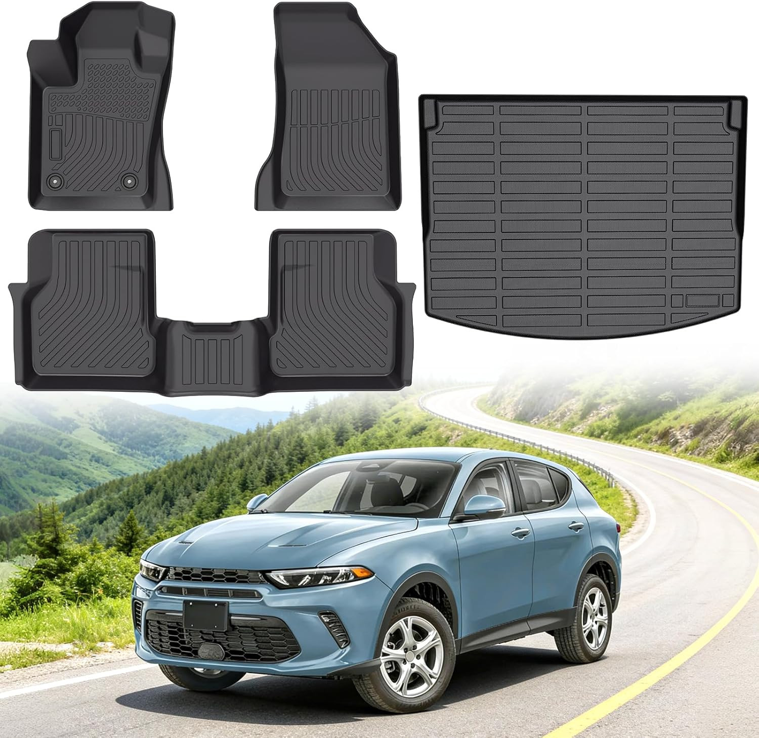 Floor Mats for Dodge Hornet GT/GT plus & R/T Plug-In Hybrid 2023-2025, Custom Fi