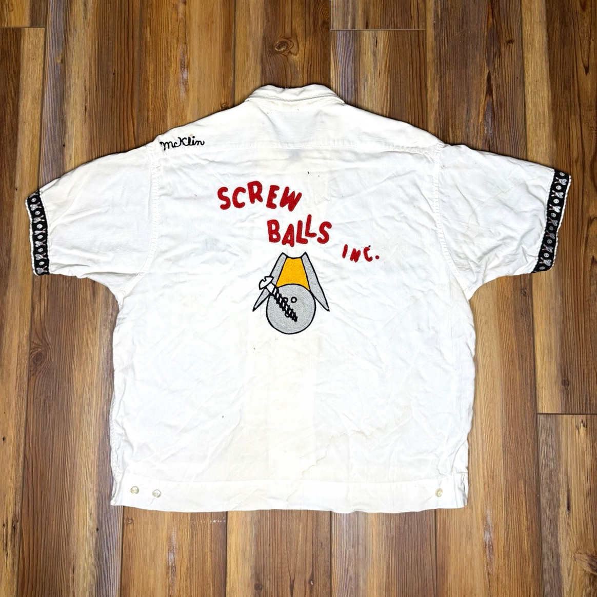 Vintage 1960/70’s Chainstitch Bowling Shirt \ Vintage 1960/70’s Chainstitch Bowling Shirt \