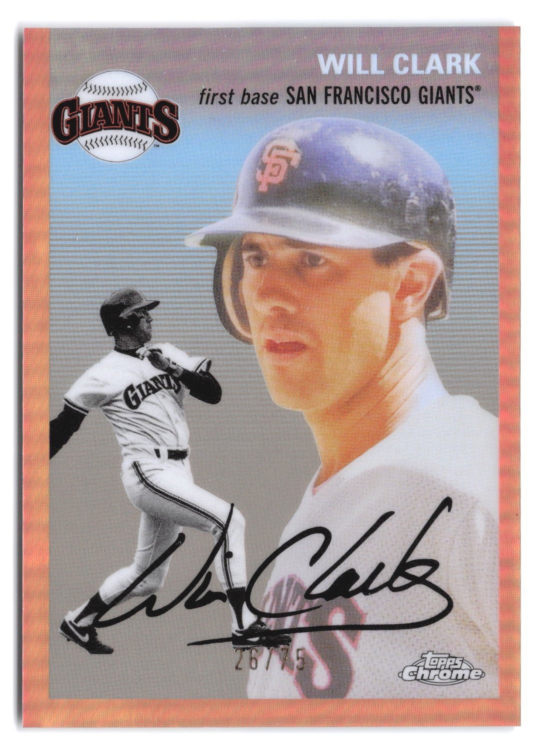 2023 Topps Platinum Anniversary Will Clark #485 Rose Gold Refractor /75
