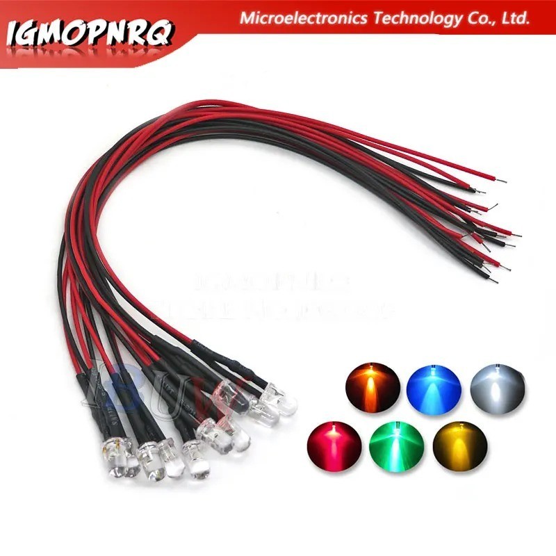 10PCS DC 3V 6V 12V 24V Pre Wired 3Mm 5Mm LED Light Lamp Bulb Prewired Emitting D 10PCS DC 3V 6V 12V 24V Pre Wired 3Mm 5Mm LED Light Lamp Bulb Prewired Emitting D