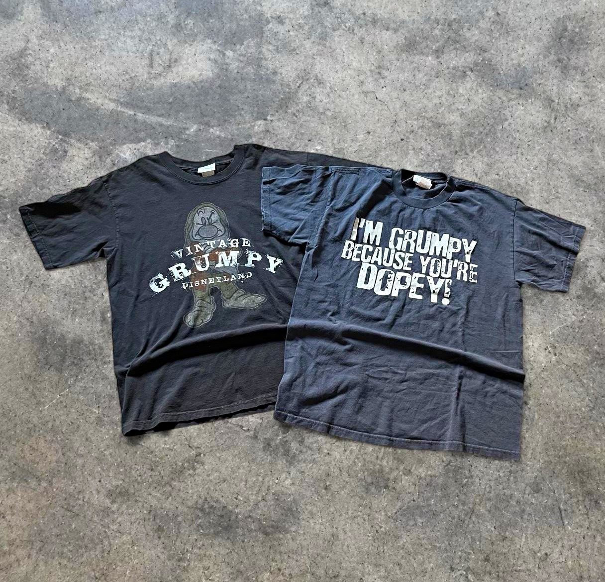 VTG Disneyland Resort Grumpy Disney Graphic Print T-Shirt Lot 2 Black 6-12M VTG Disneyland Resort Grumpy Disney Graphic Print T-Shirt Lot 2 Black 6-12M