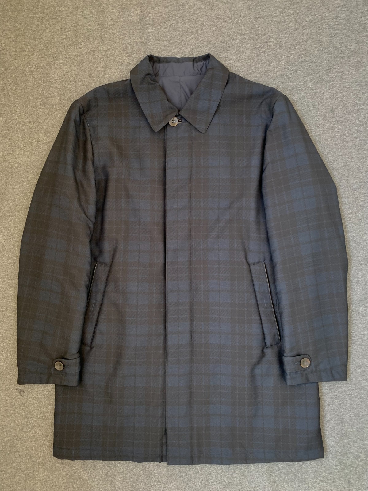 Canali 1934 - Reversible, Water-Repellent Car Coat Leather Details - 54 / XL
