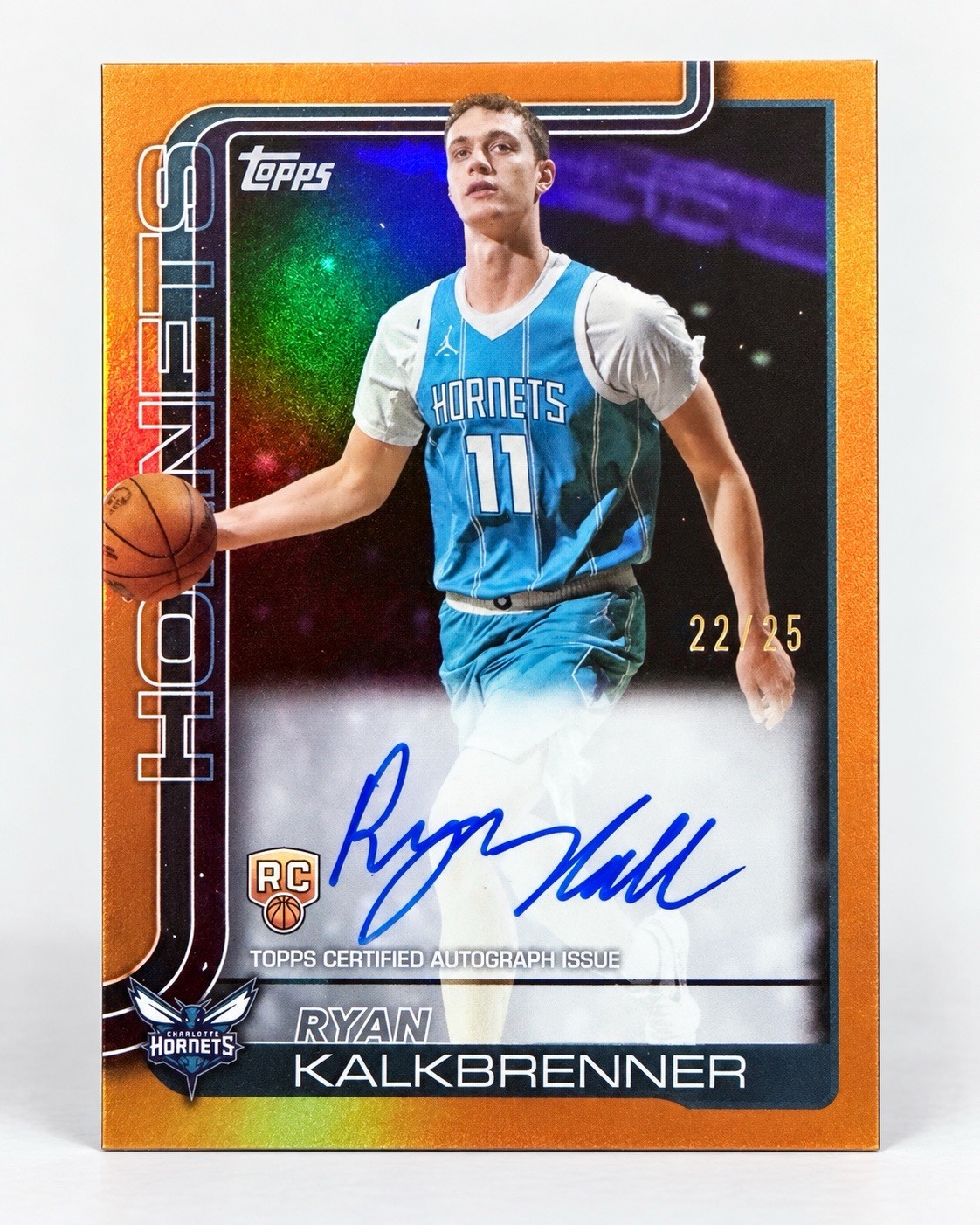 2025-26 Topps Ryan Kalkbrenner Rookie Auto Orange /25 TFRR-RK 22/25 RC
