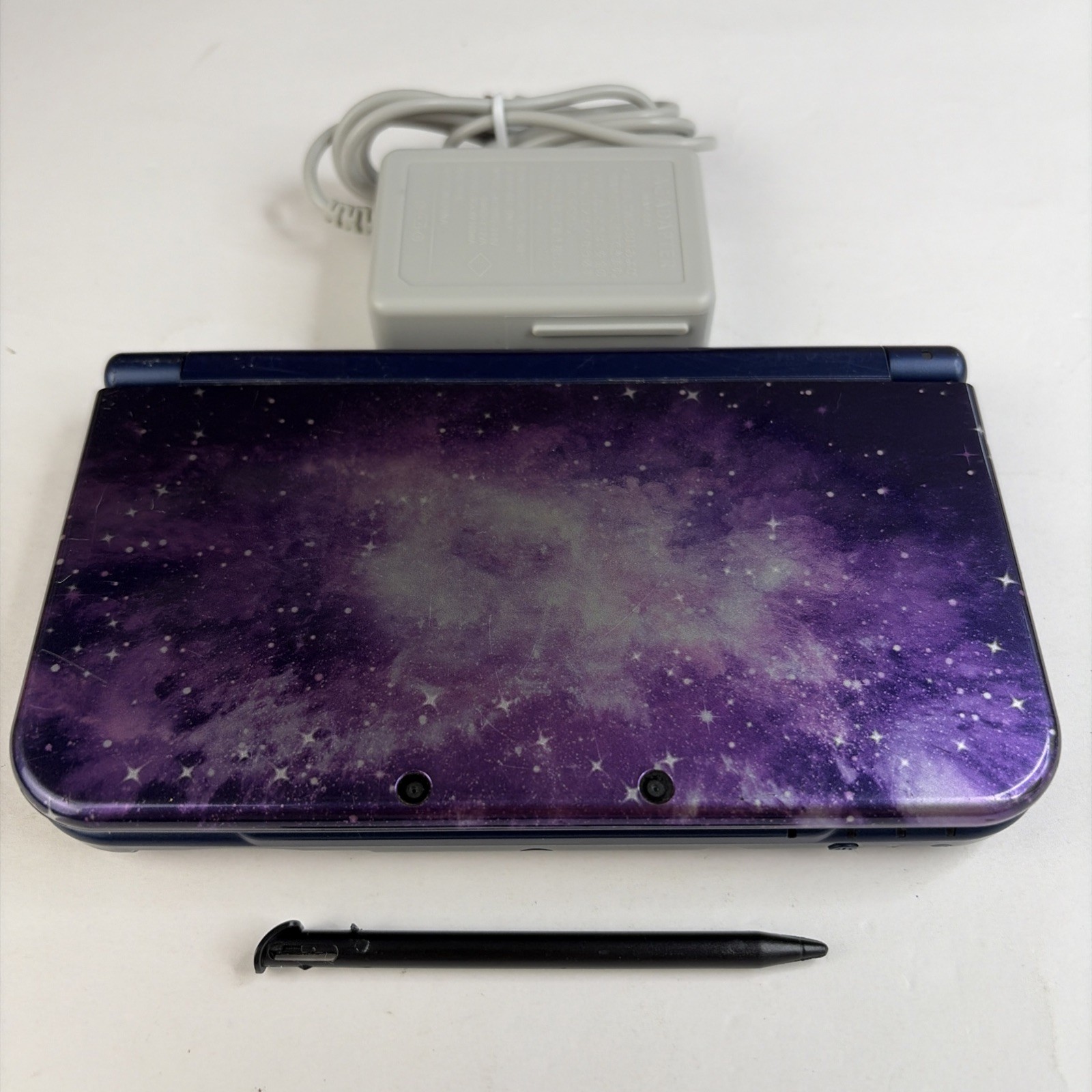 New Nintendo 3DS XL Galaxy Console US Model Tested Bottom IPS W Charger Stylus