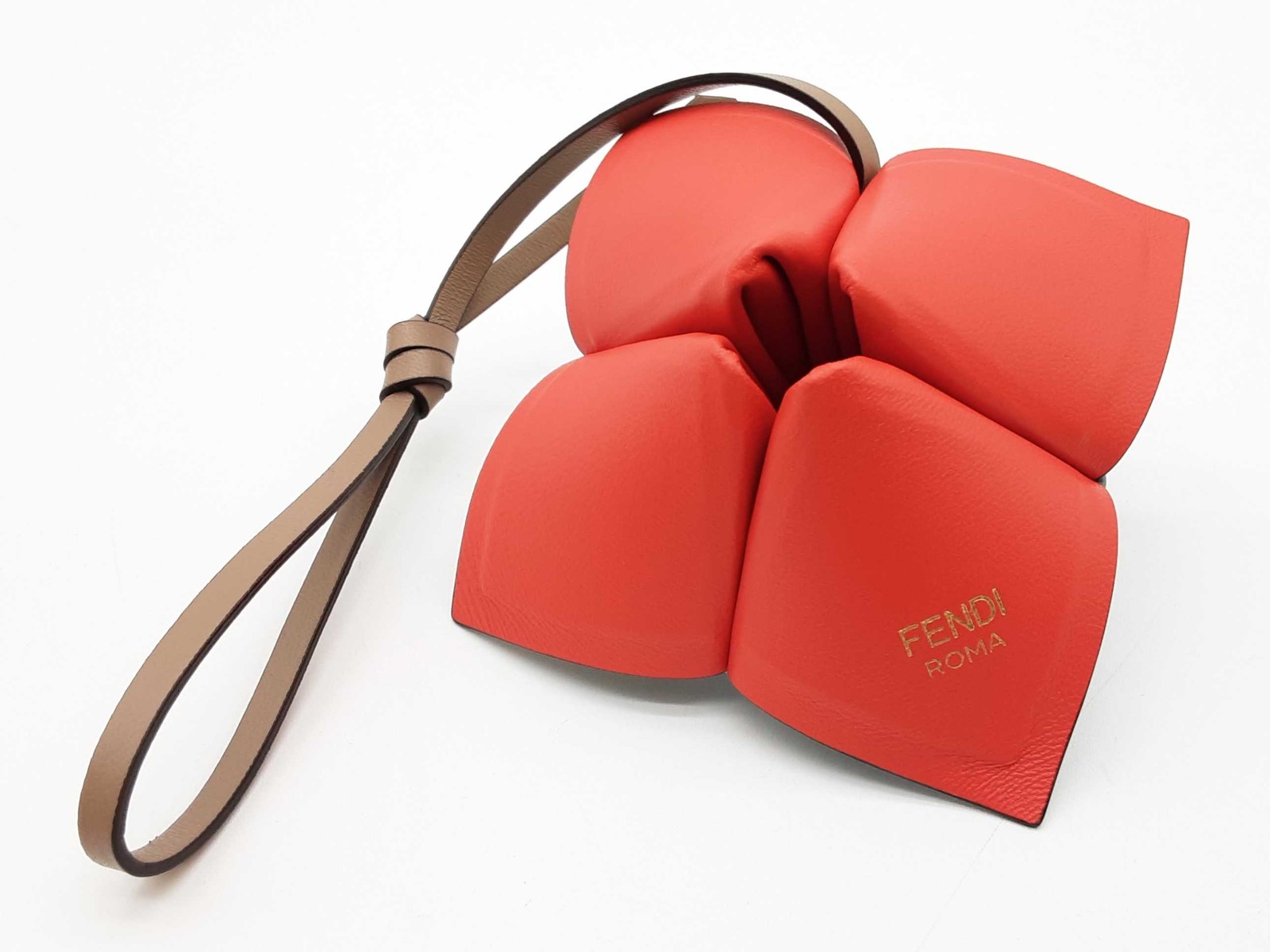 Fendi Red Nappa Leather Fortune Teller Large Bag Charm Do0726oxzde