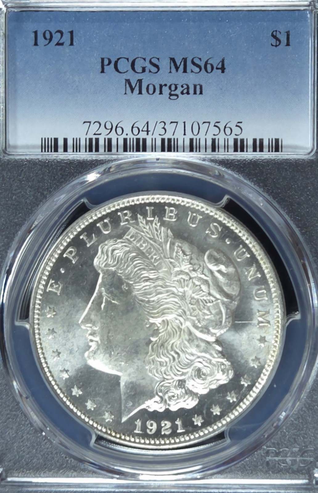 1921 Morgan Dollar PCGS MS64 Final Year Philadelphia Silver $1 Blazing Luster