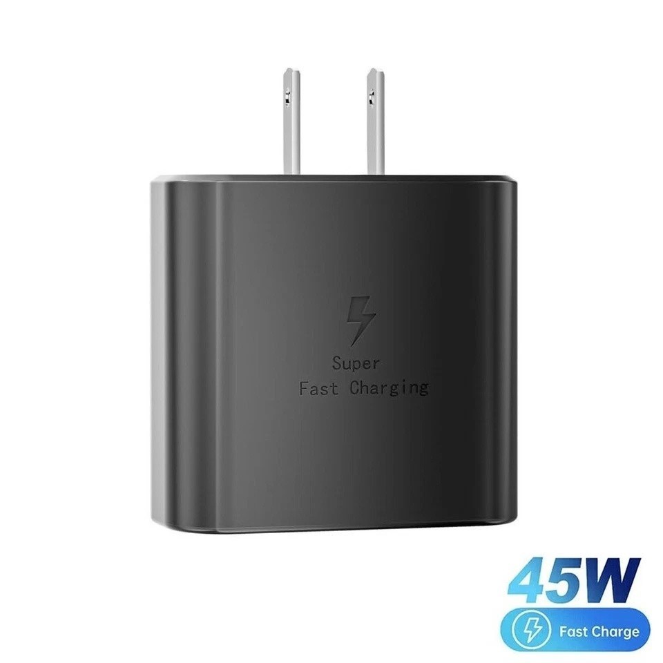 New 45W Fast Charger Power Adapter/6FT Type C to Type C Cable For Samsung/iPhone