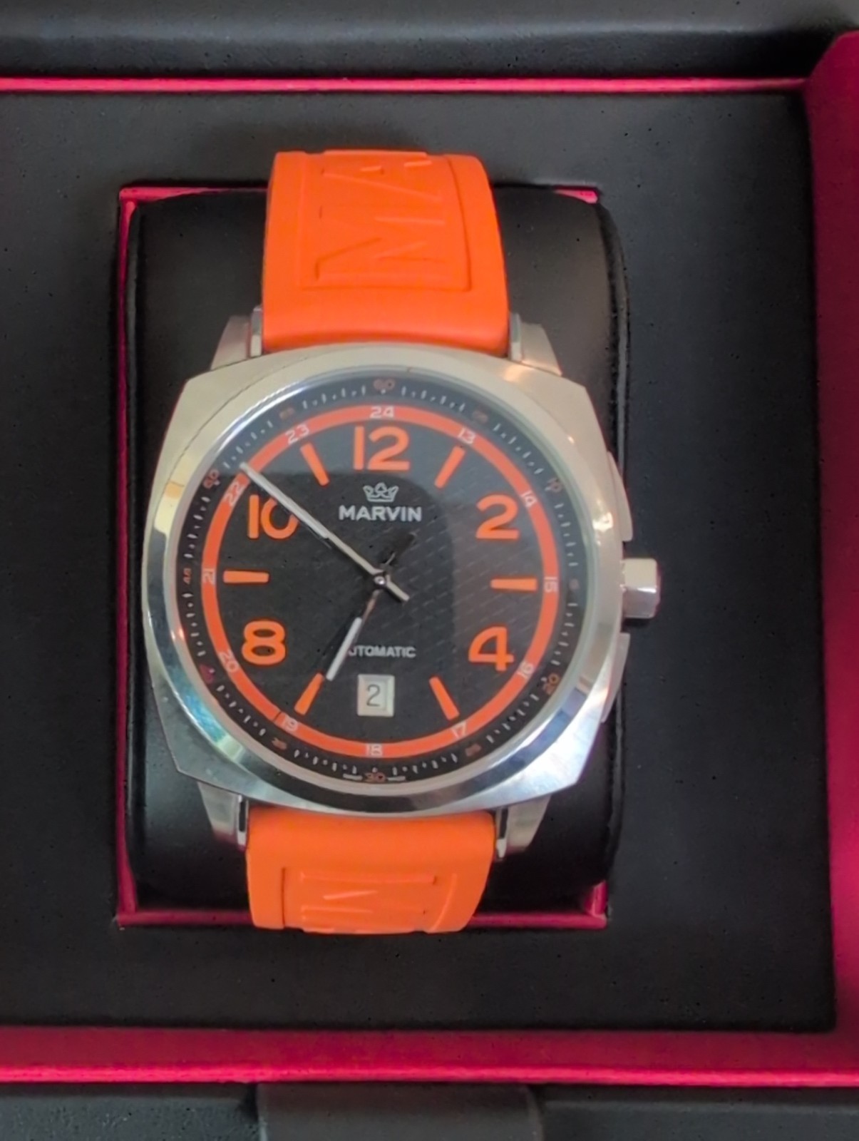 Marvin Malton Cushion Automatic Sport Watch 42mm M119.13.63.96 Swiss Made Marvin Malton Cushion Automatic Sport Watch 42mm M119.13.63.96 Swiss Made