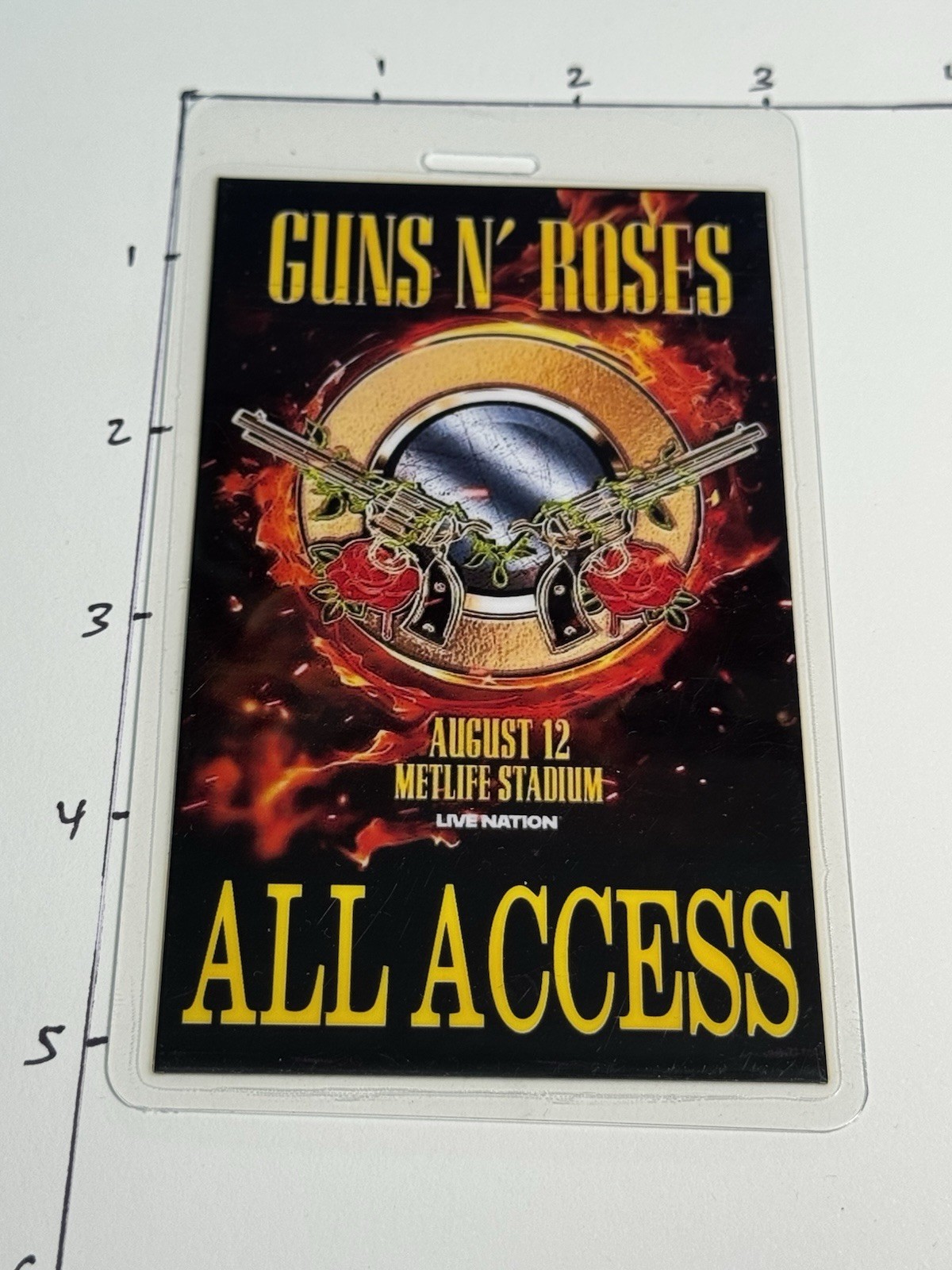 Guns And Roses Commemorative 2026￼MetLife Stadium All Access backstage pass