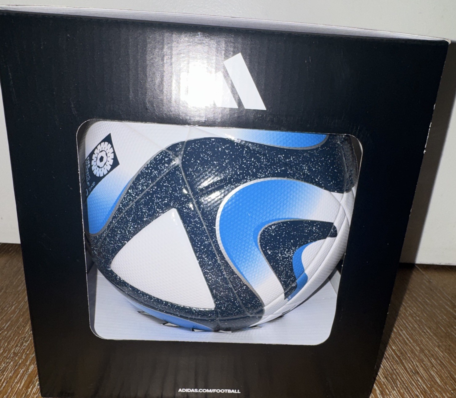 New adidas Oceaunz LGE Soccer Ball Size 5 White Blue Black FIFA Women\'s WC 2023