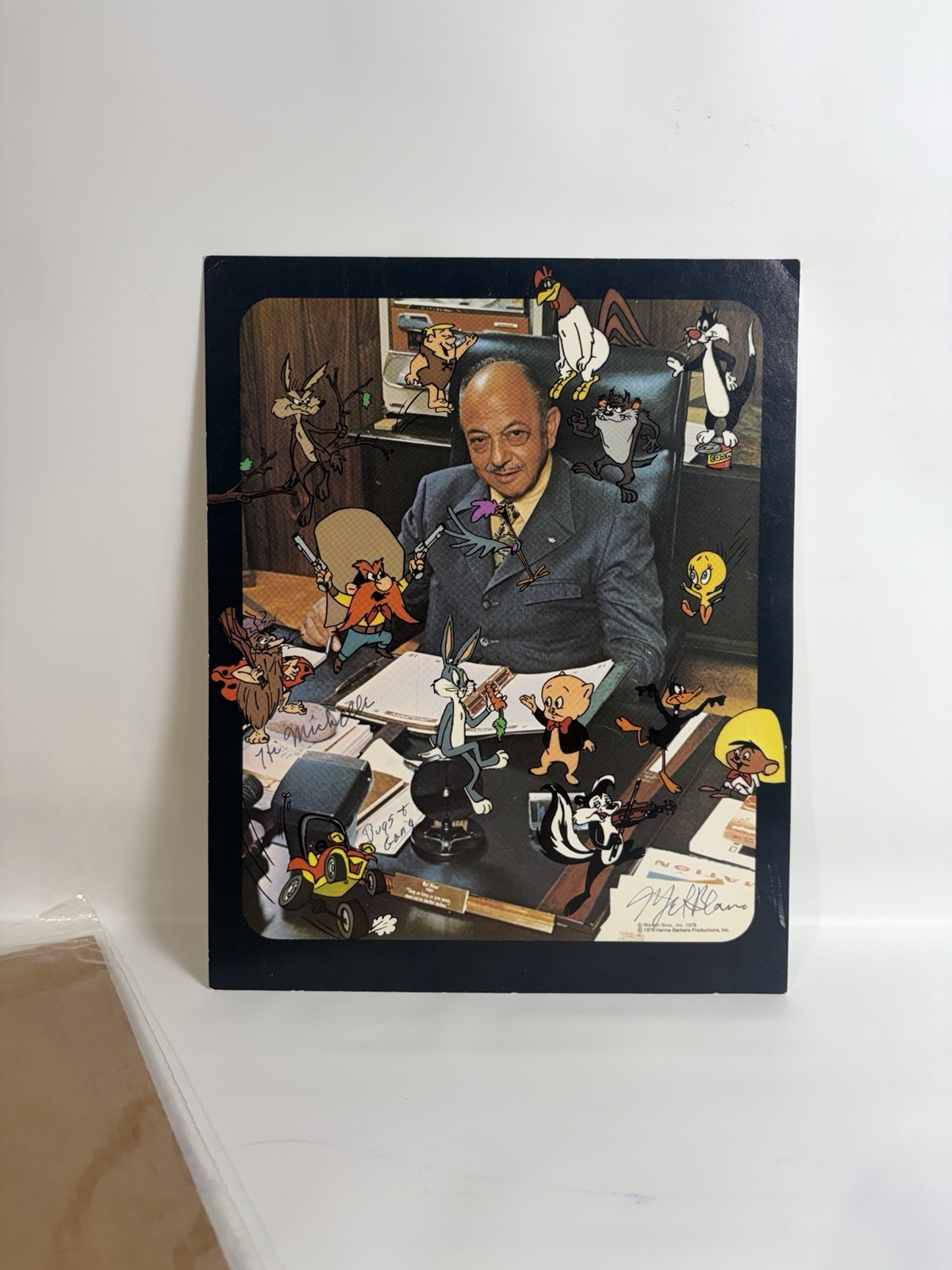 Mel Blanc Autographed 8x10 Color Photo Bugs Bunny Voice Actor Producer