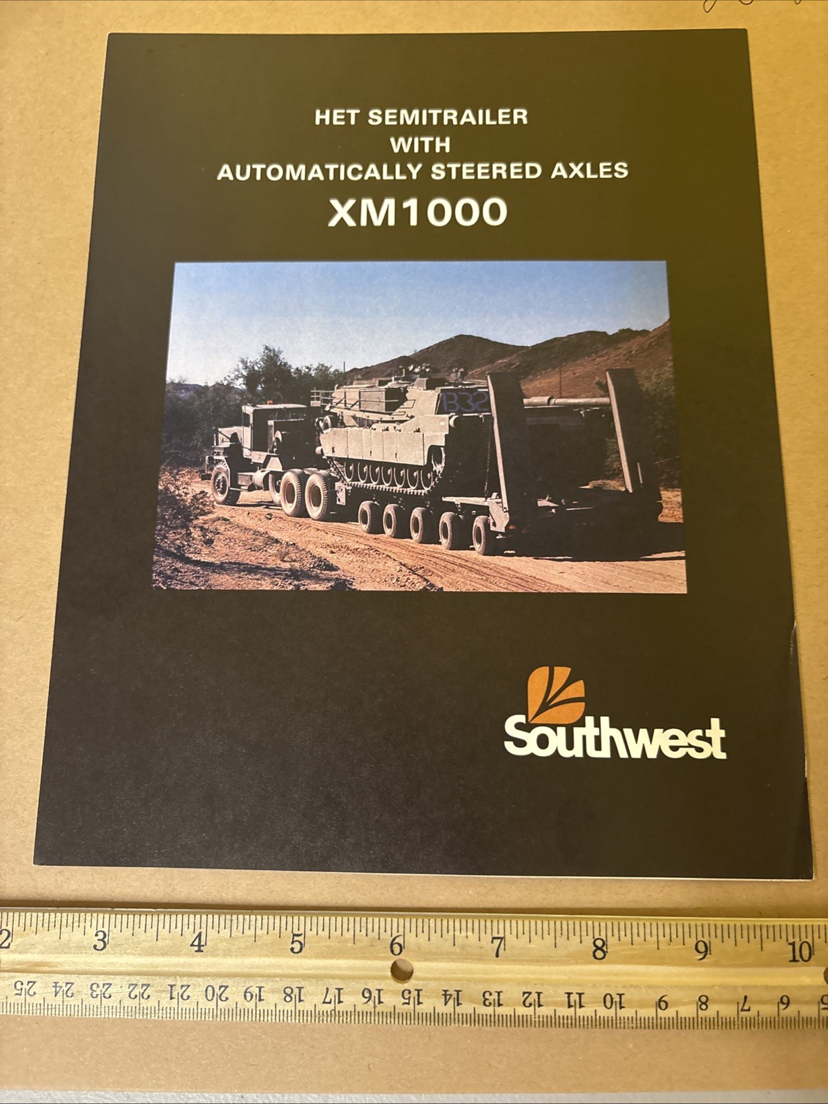 Vintage Southwest HET Semitrailer XM1000 XM 1000 Military Tank Hauler Brochure
