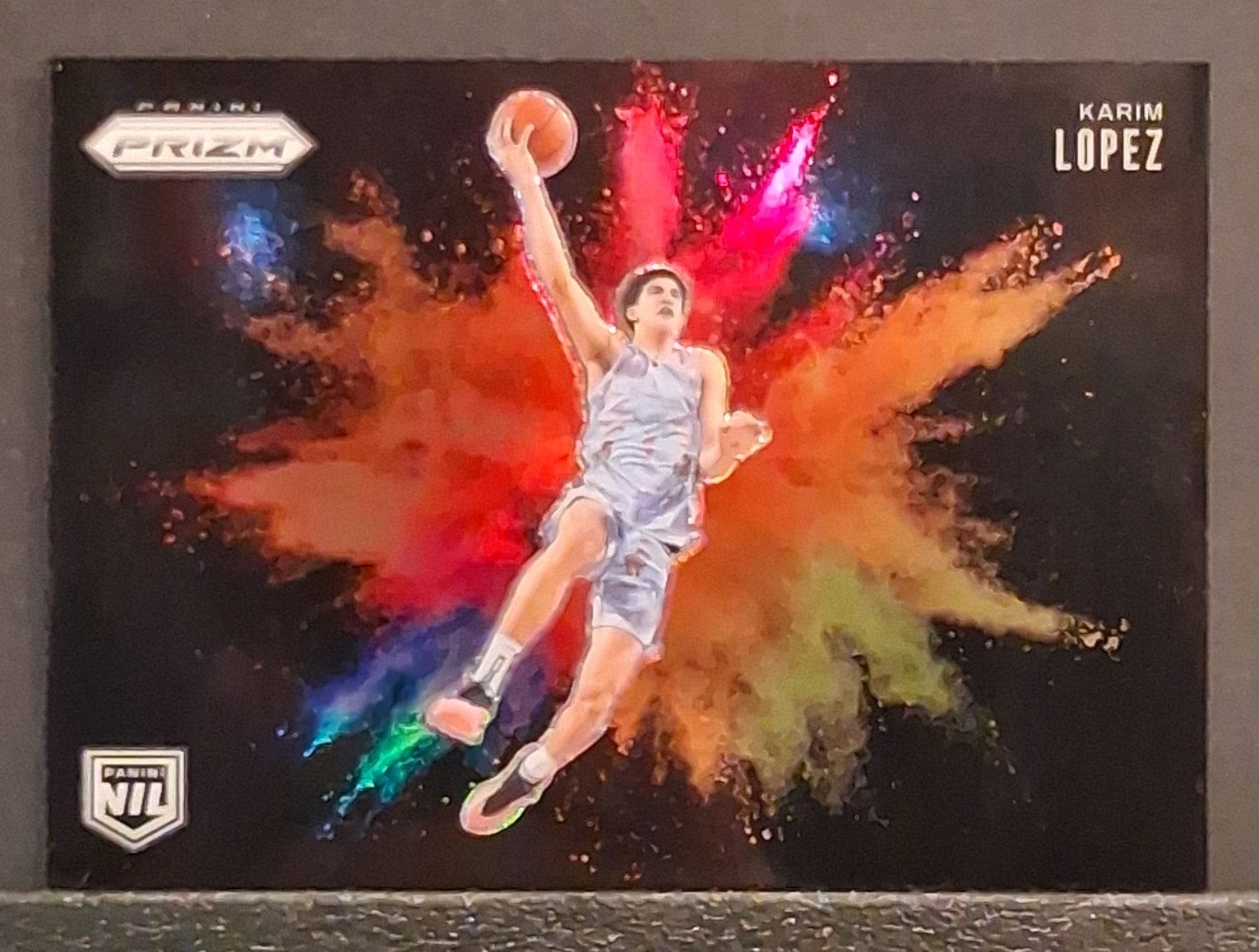 2025-26 Panini Prizm - KARIM LOPEZ - Basketball NIL  #7 ULTRA RARE COLOR BLAST