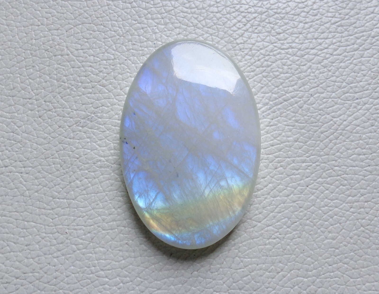 140.00 Ct NATURAL RAINBOW MOONSTONE OVAL CABOCHON 49X33X9 LOOSE GEMSTONE
