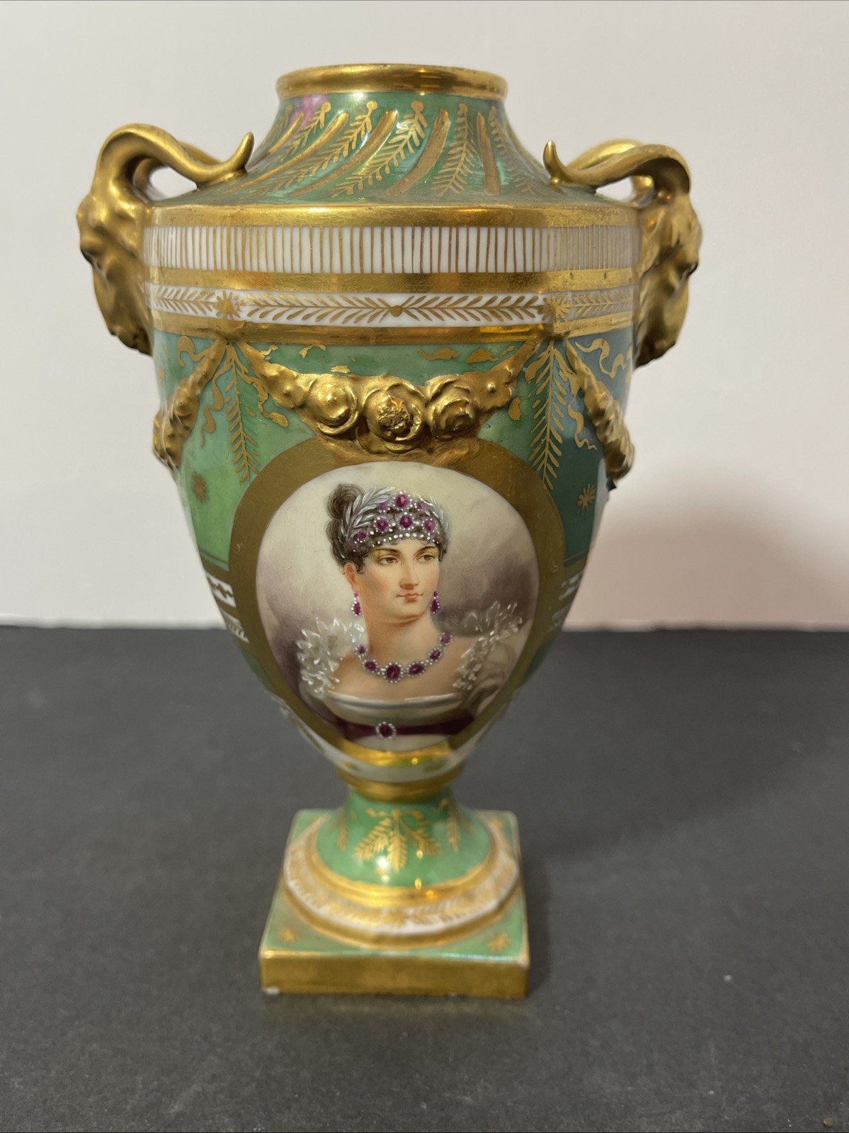 Antique Empress Josephine Vase Dresden Germany Antique Empress Josephine Vase Dresden Germany