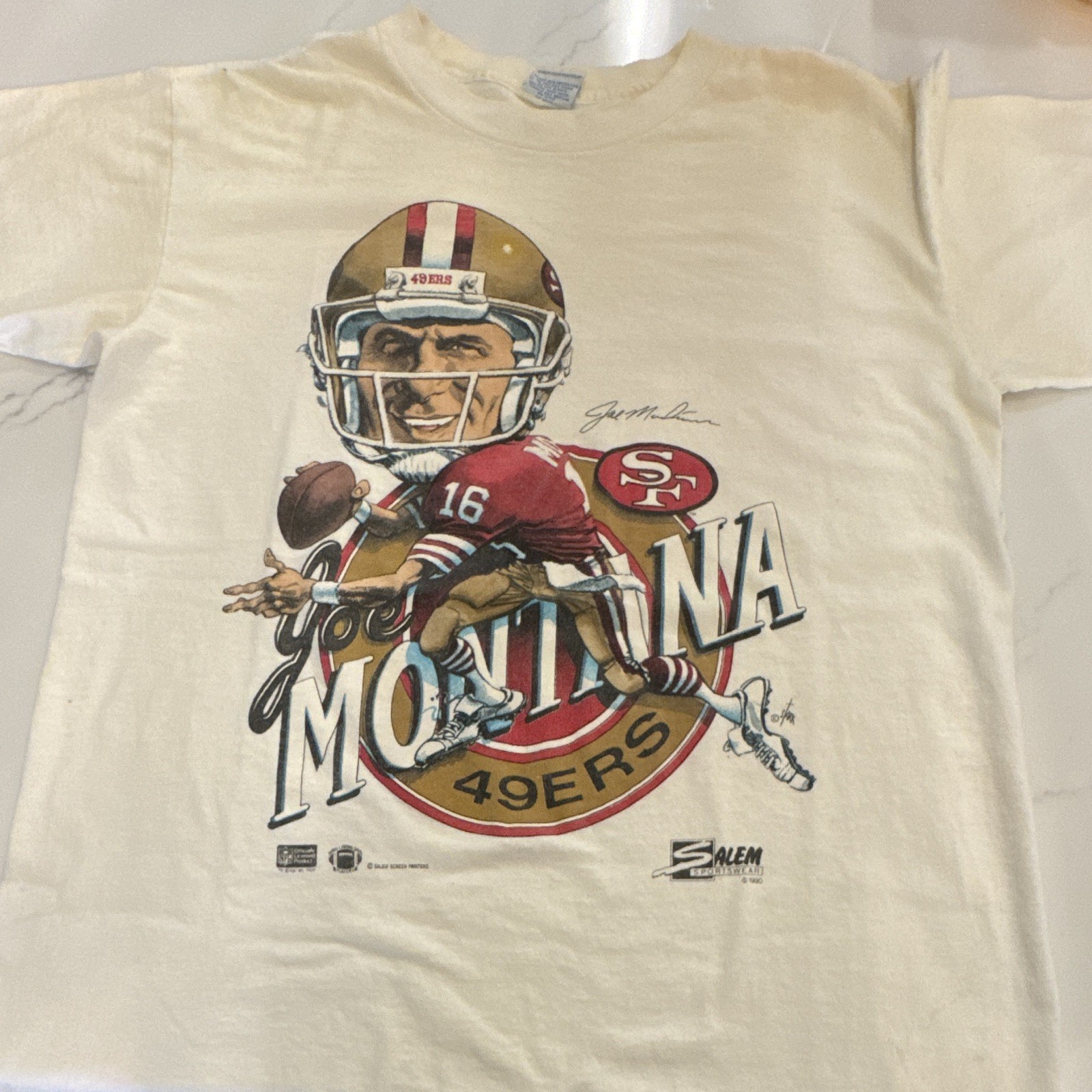 Vintage Salem Sportswear Joe Montana San Francisco 49ers NFL Shirt Large Vintage Salem Sportswear Joe Montana San Francisco 49ers NFL Shirt Large