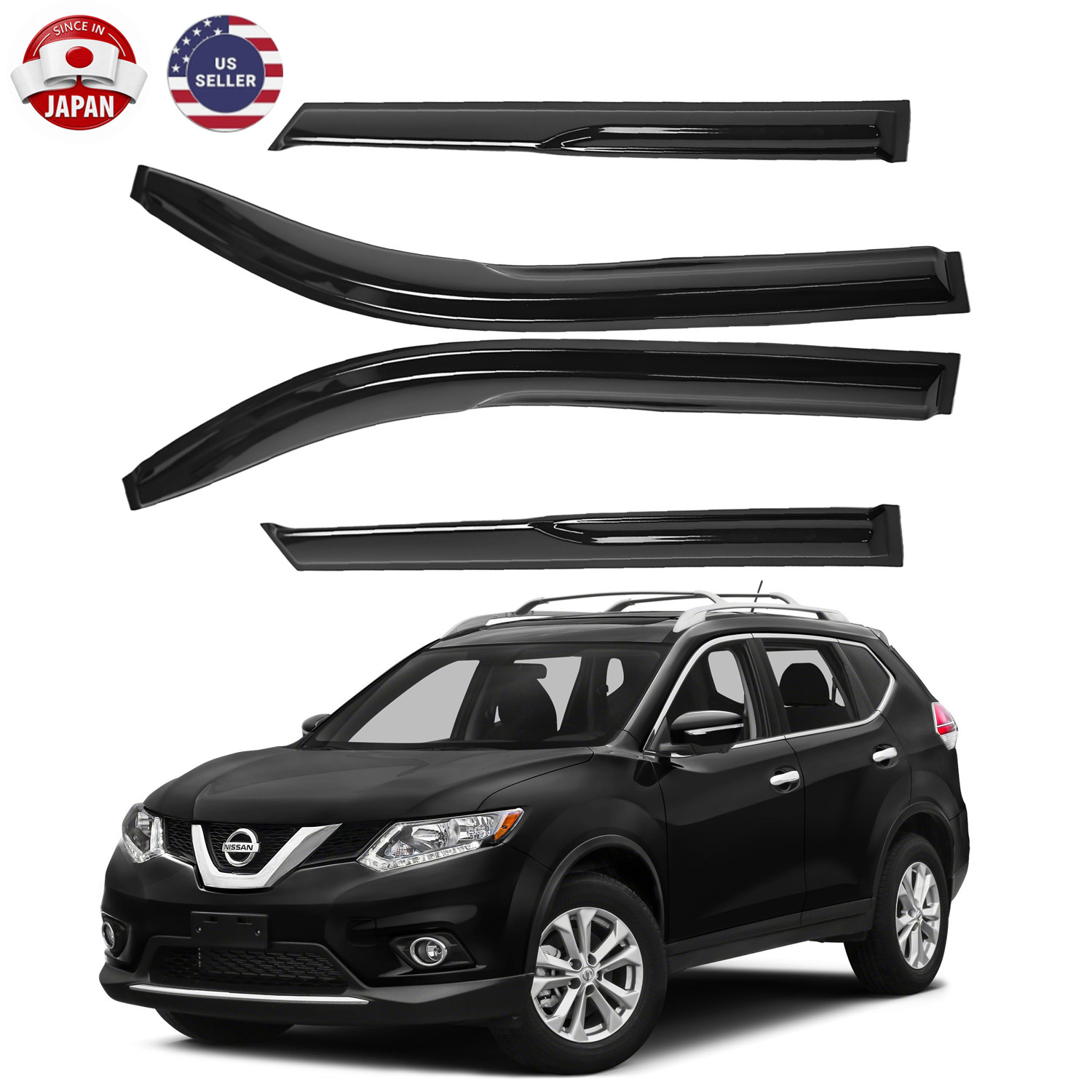 4X For Nissan Rogue 2008-2013 Window Visors Rain Guards Deflector US