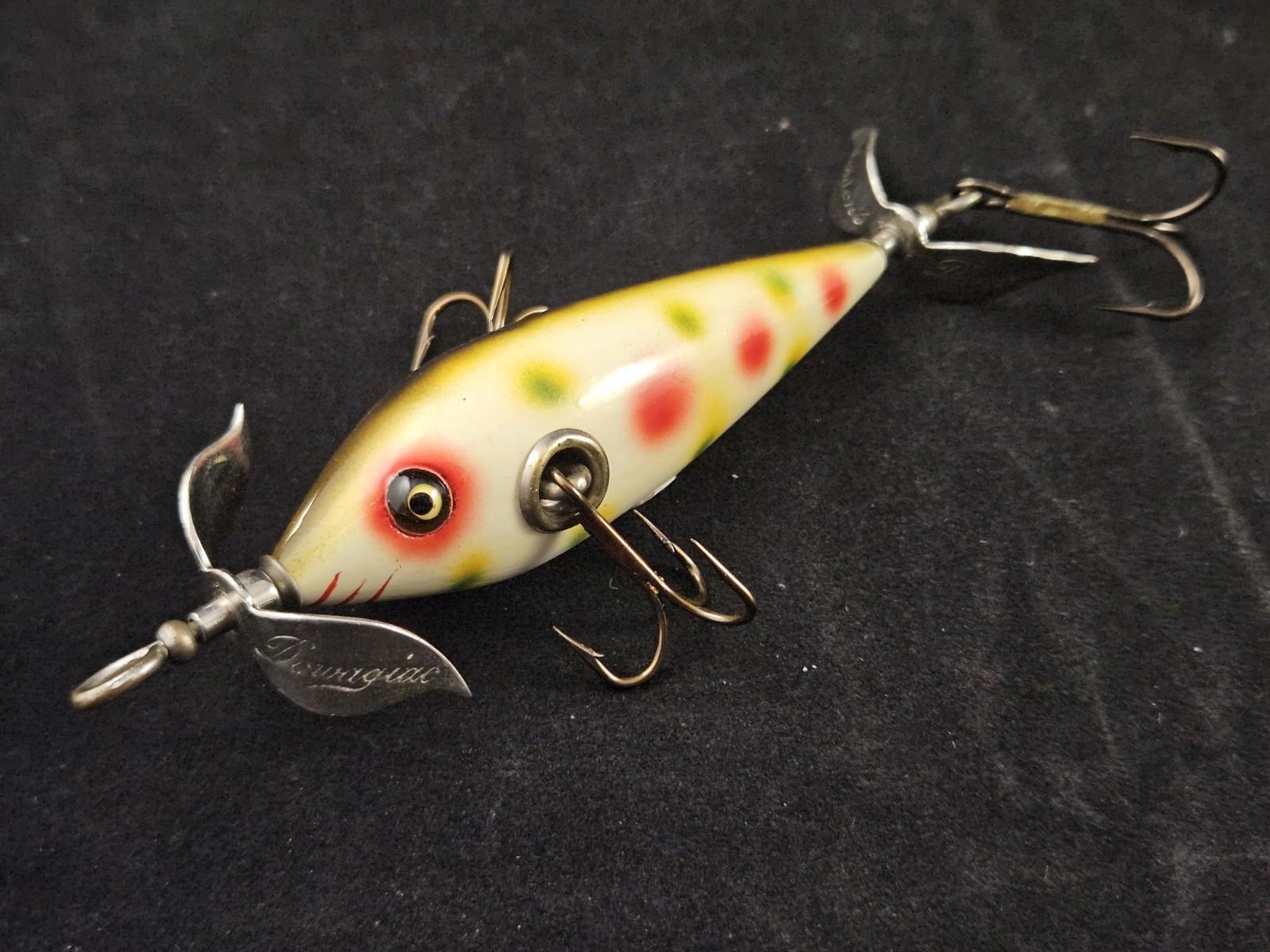 Repainted Heddon Dowagiac Minnow #100 Early 3 Hook Wood Lure