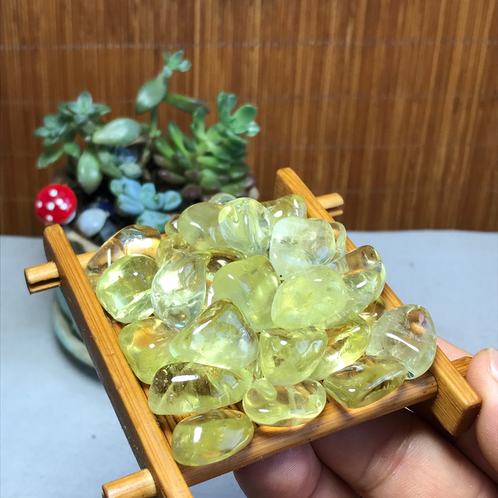 29pcs Natural yellow quartz Crystal gemstone Polish Mineral Specimen 94g A5703