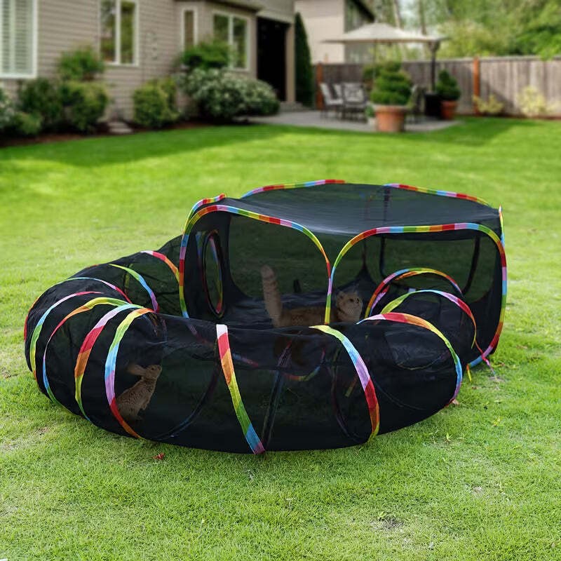 Portable Cat Haven Cat Tunnel Spacious Outdoor Enclosure for Indoor Cats Portable Cat Haven Cat Tunnel Spacious Outdoor Enclosure for Indoor Cats