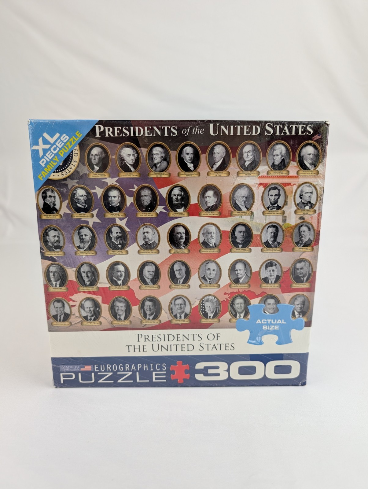 New Eurographics Presidents of the United States 300 Piece Puzzle 19.25 X26 5/8\ New Eurographics Presidents of the United States 300 Piece Puzzle 19.25 X26 5/8\