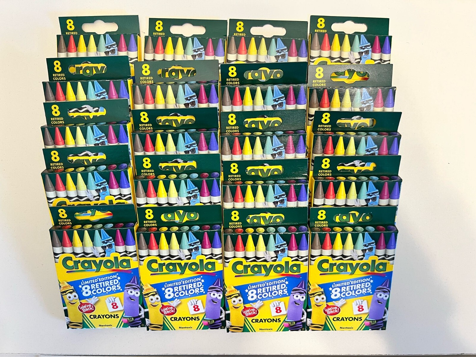 Crayola Limited Edition Retired Colors Crayons 20 BOXES 8ct packs Crayola Limited Edition Retired Colors Crayons 20 BOXES 8ct packs