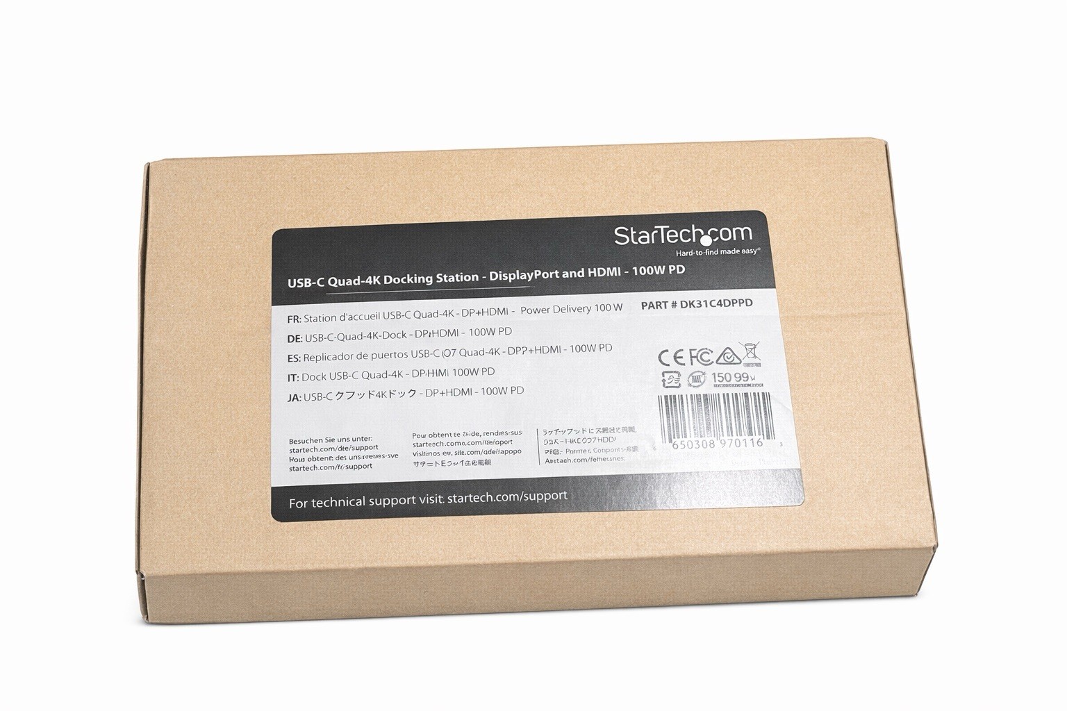 StarTech - 4 Monitor Docking Station - Gray StarTech - 4 Monitor Docking Station - Gray