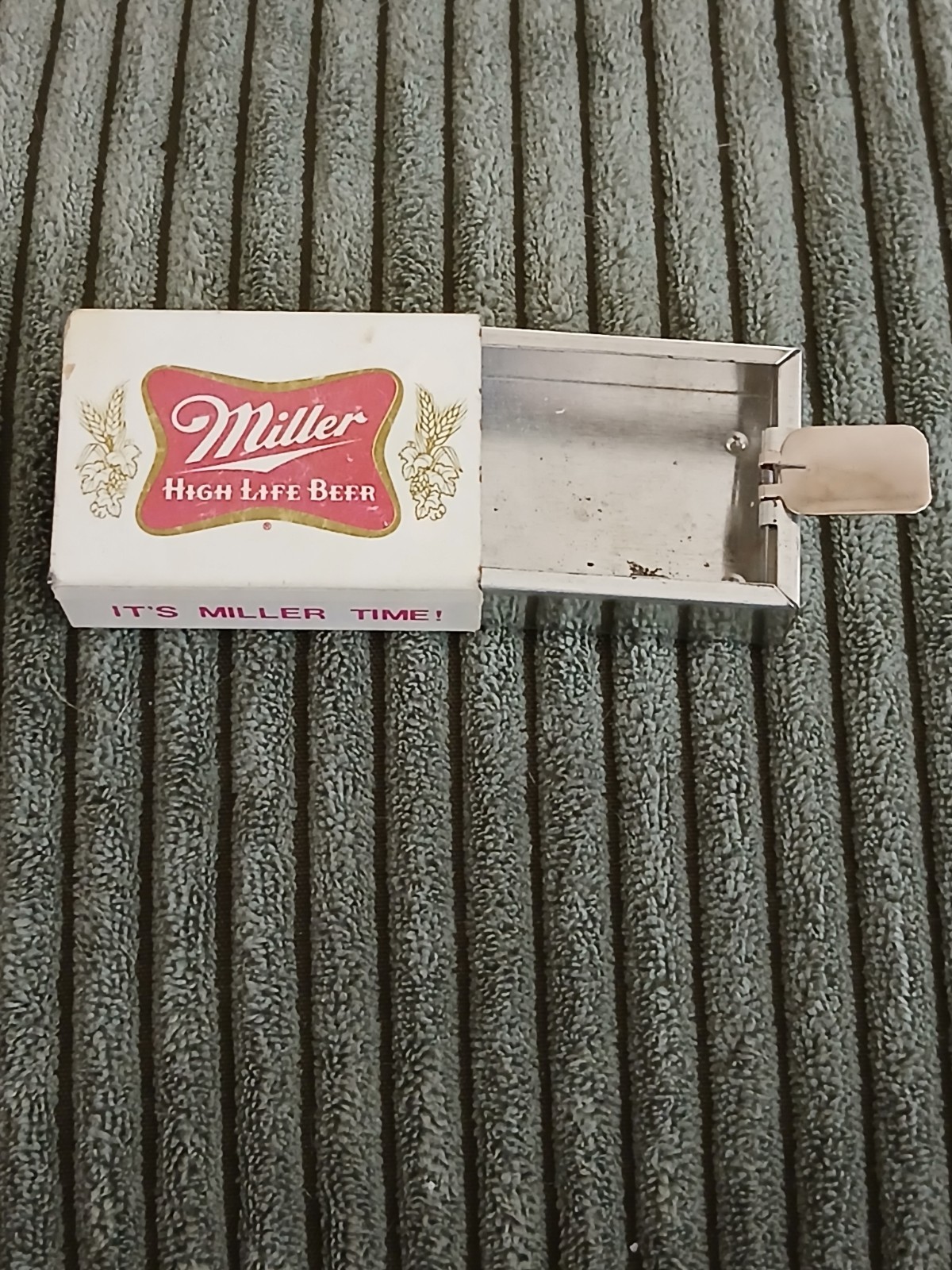 Vintage Miller High Life Portable Ashtray , Rare Advertising It\'s Miller time 
