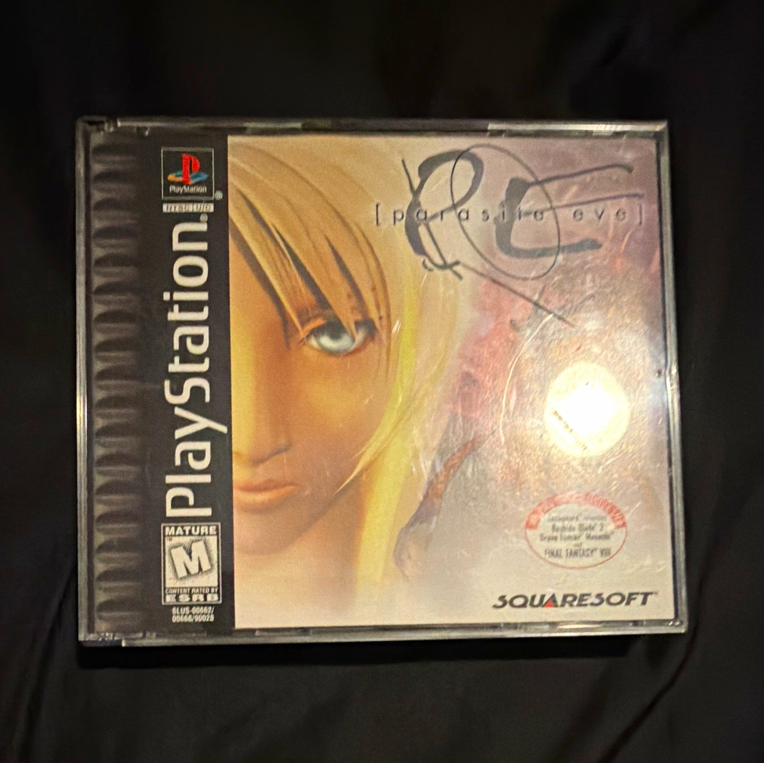 Squaresoft Parasite Eve Sony PlayStation 1 PS1 M RPG NTSC 1998 Disc 1+2 Squaresoft Parasite Eve Sony PlayStation 1 PS1 M RPG NTSC 1998 Disc 1+2