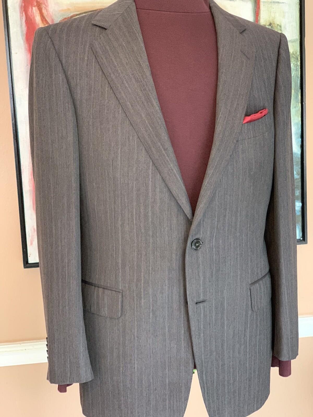Ermenegildo Zegra Brown Shadow Multi Color Stripe Jacket 42R Lux Wool & Cashmere Ermenegildo Zegra Brown Shadow Multi Color Stripe Jacket 42R Lux Wool & Cashmere