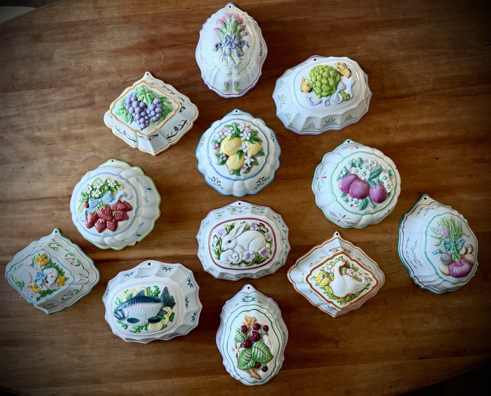 Vintage 1986 Le Cordon Bleu Jello Molds By Franklin Mint