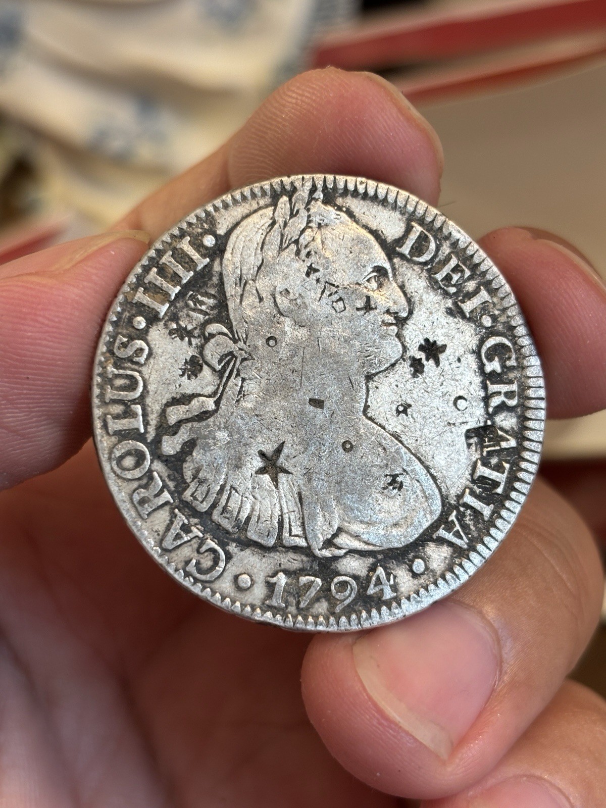 1794 Mo FM Mexico 8 Reales Silver Coin Chopmarked