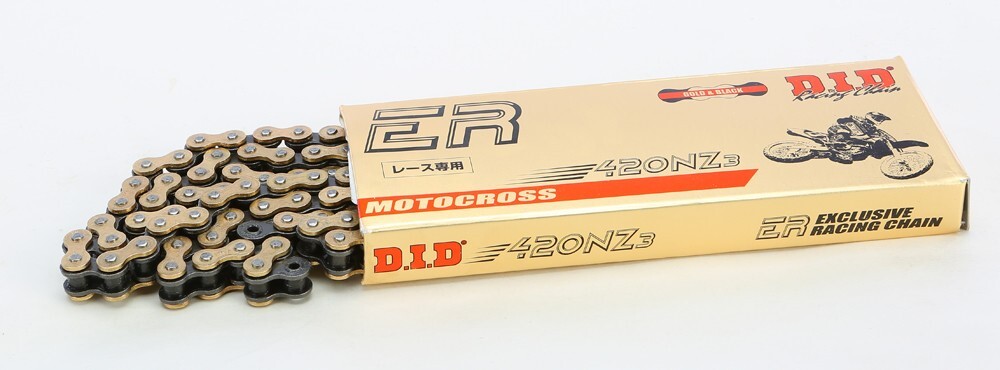D.I.D. 420x100 Link NZ3 Series Gold/Black Drive Chain Made In Japan 420NZ3G100RB