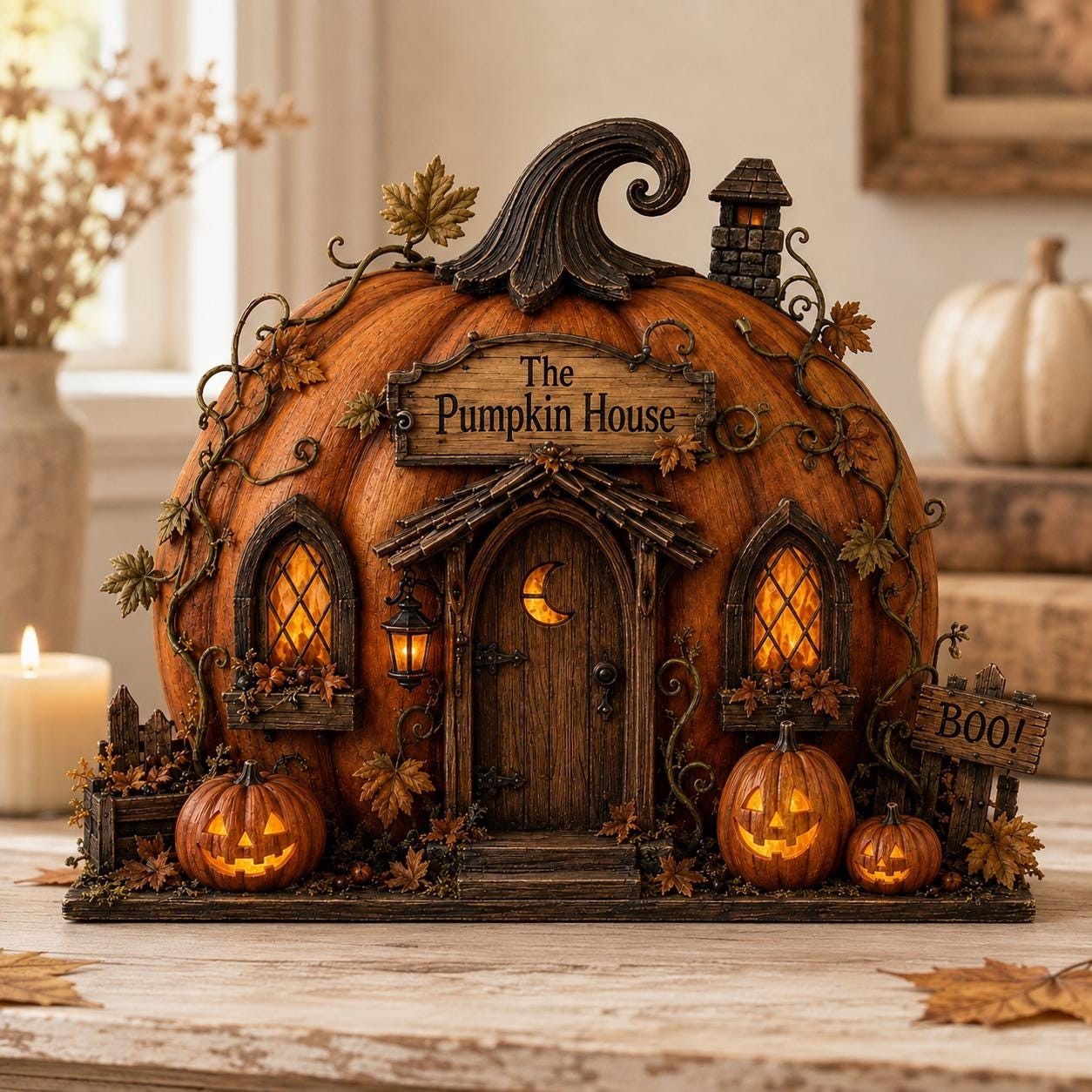Personalized Jack O Lantern Workshop Wooden Block, Custom Name Halloween Pumpkin Personalized Jack O Lantern Workshop Wooden Block, Custom Name Halloween Pumpkin
