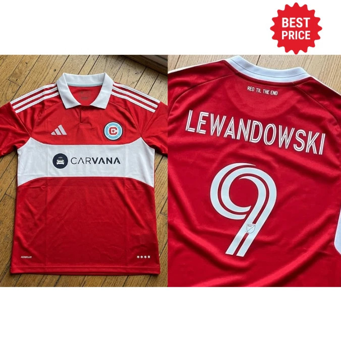 so new Robert Lewandowski Chicago Fire Home Jersey S-2XL